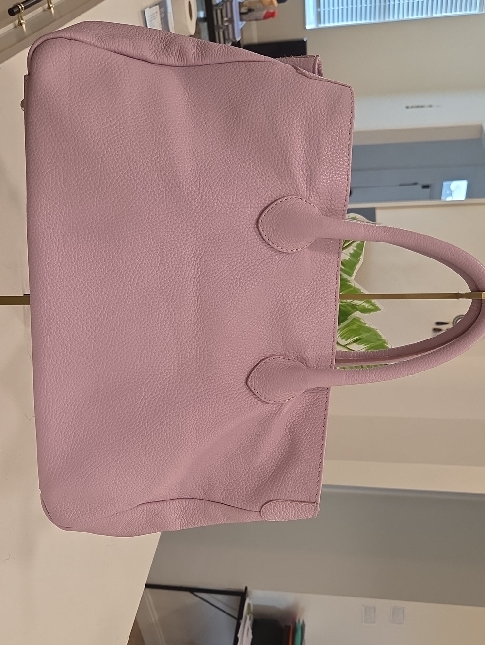 Mark & Graham Genuine Leather- Elegant Lilac Tote Bag - Stylish Everyday Carry